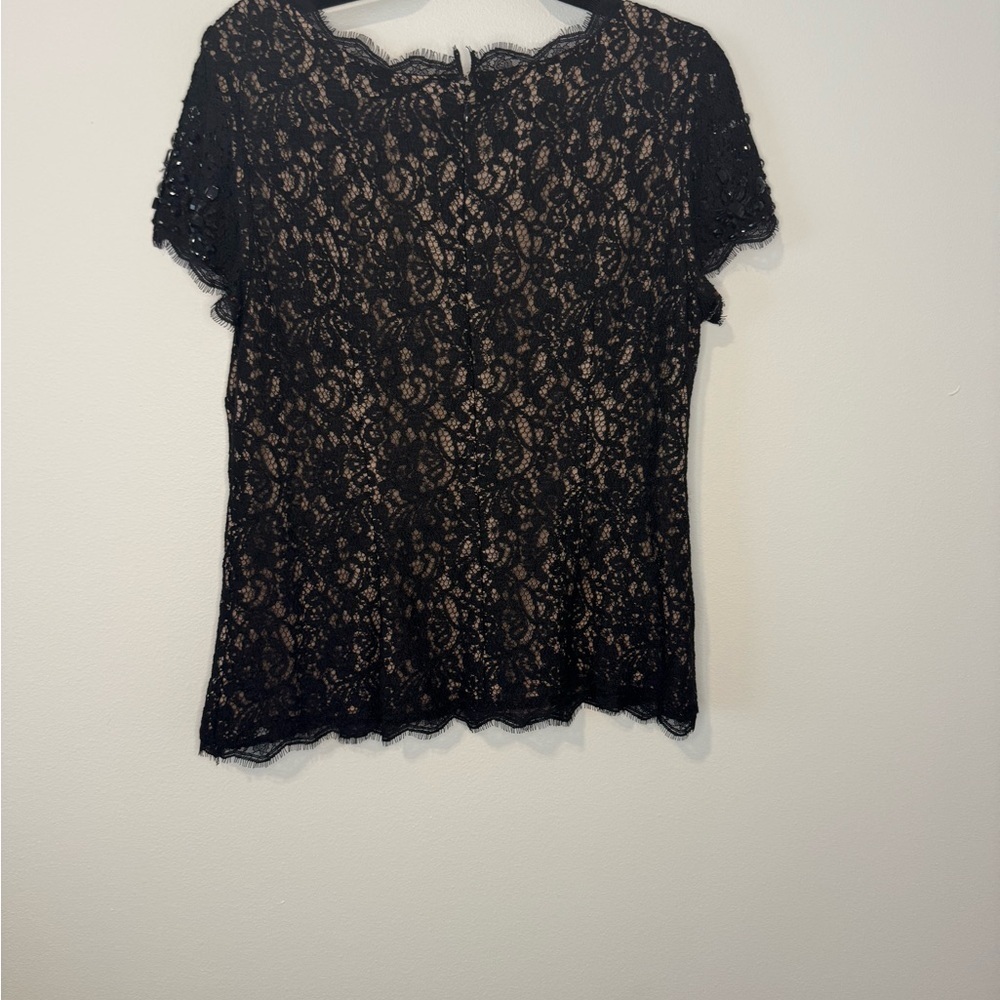 Adrianna Papell Black Lace Blouse - Picture 6 of 7